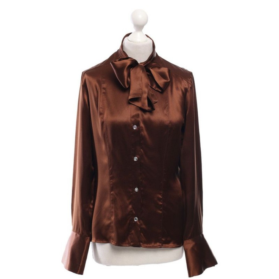 Clothes * | D. Exterior Top Silk In (Size M) Best Sale Brown