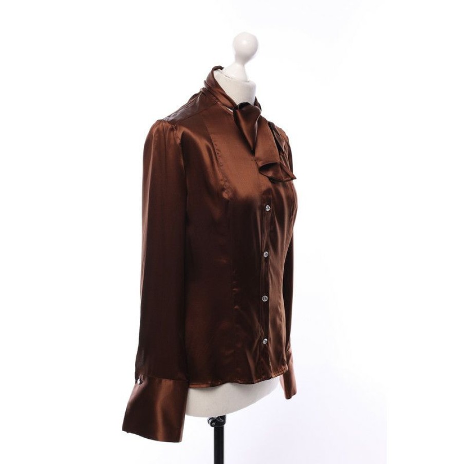 Clothes * | D. Exterior Top Silk In (Size M) Best Sale Brown