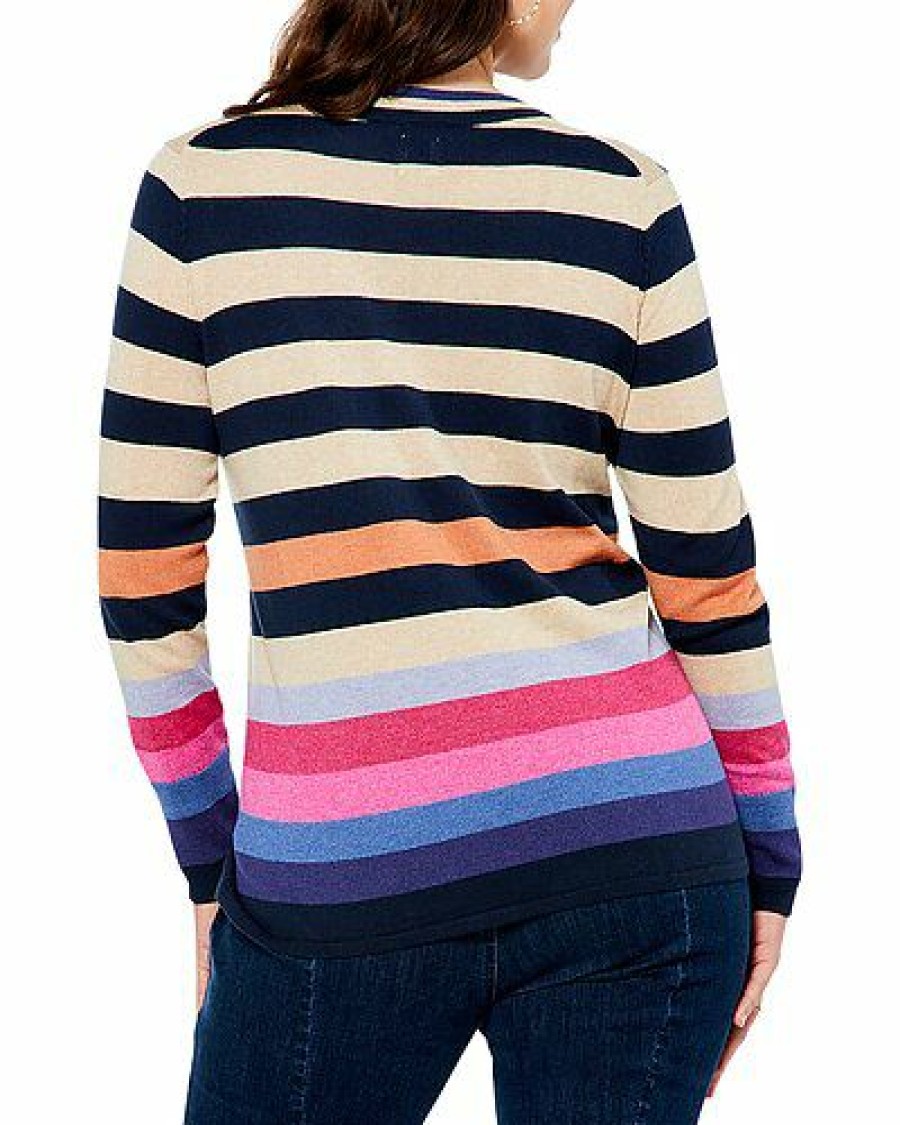 Sweaters * | Nic+Zoe Premium Plus Jewel Stripes Vital Sweater Women