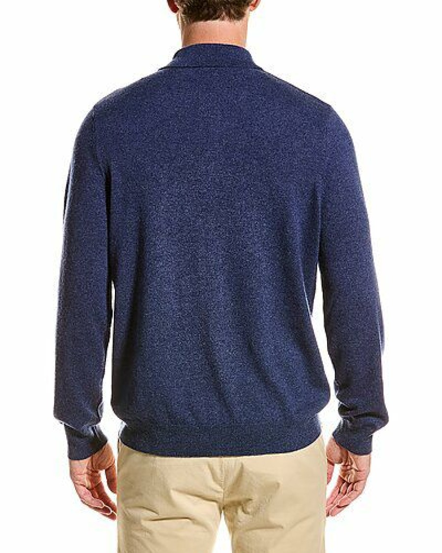 Sweaters * | J.Mclaughlin Unique Lewiston Cashmere Polo Shirt Men