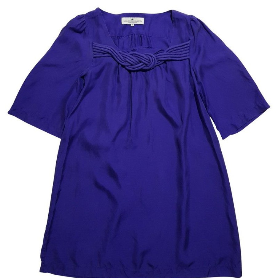 Clothes * | Designers Remix Dress Silk In (Size M) Sale Violet