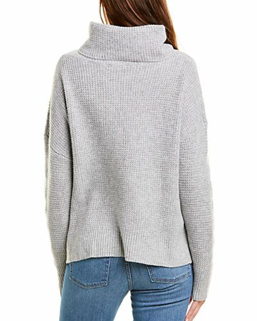 Sweaters * | Forte Cashmere 100% Guarantee Textured Cowl Neck Cashmere Sweater Women