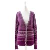 Clothes * | Derek Lam Striped Cardigan (Size M) Quality Guarantee Violet