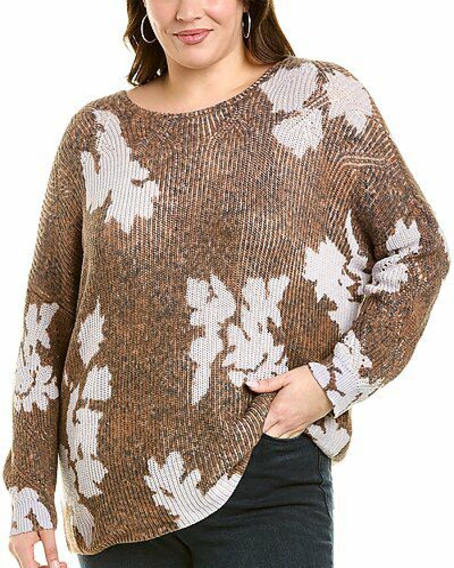 Sweaters * | Nic+Zoe Cut Price Plus Scattered Florals Sweater Women