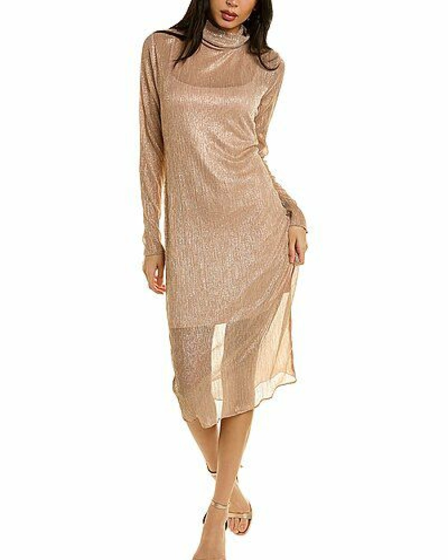 Clothes * | Bcbgmaxazria Fashion Metallic Midi Dress Women