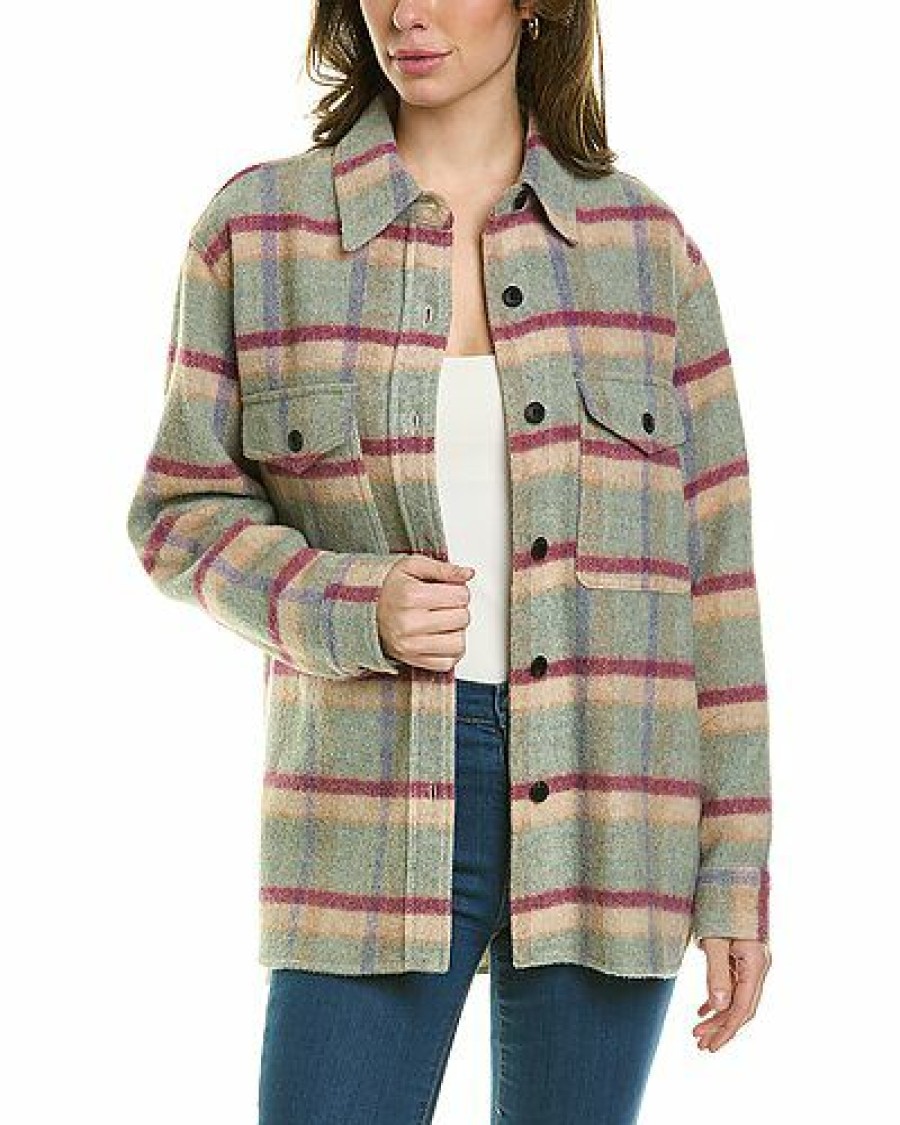 Outerwear * | Isabel Marant Online Store Etoile Wool-Blend Shirt Jacket Women