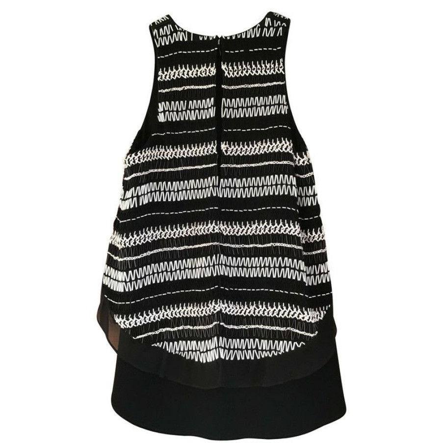 Clothes * | Derek Lam Top Cotton(Size M) Excellent Quality Black / White