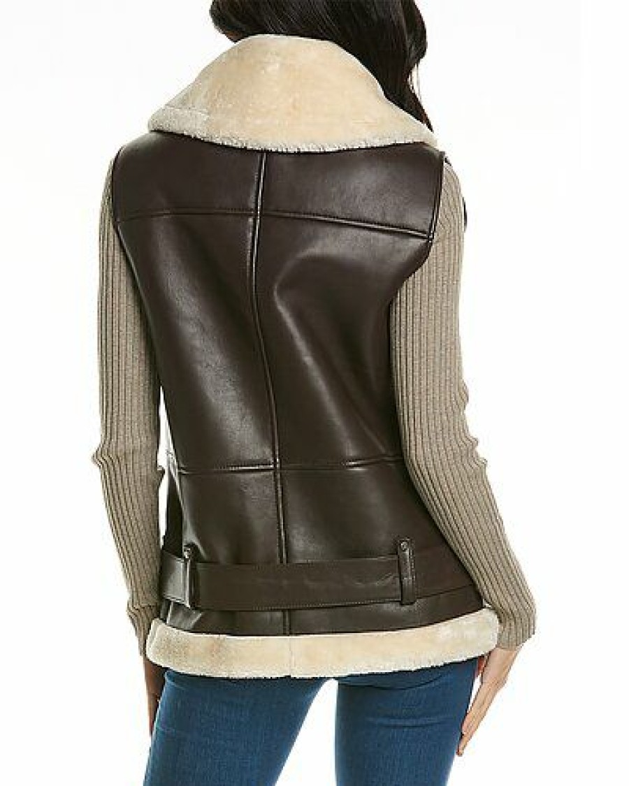 Outerwear * | Walter Baker Flash Sale Donna Leather Vest Women