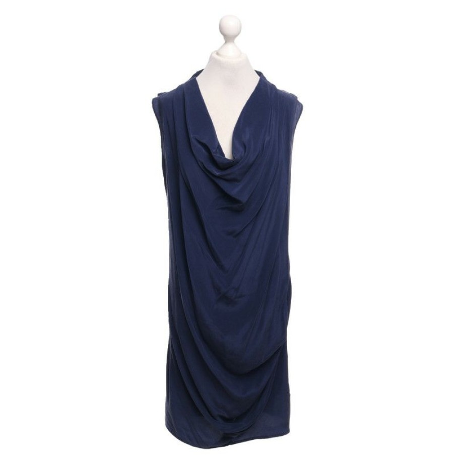 Clothes * | D. Exterior Dress Silk In (Size M) Closeout Sale Blue