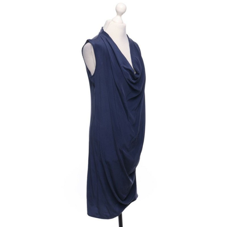 Clothes * | D. Exterior Dress Silk In (Size M) Closeout Sale Blue