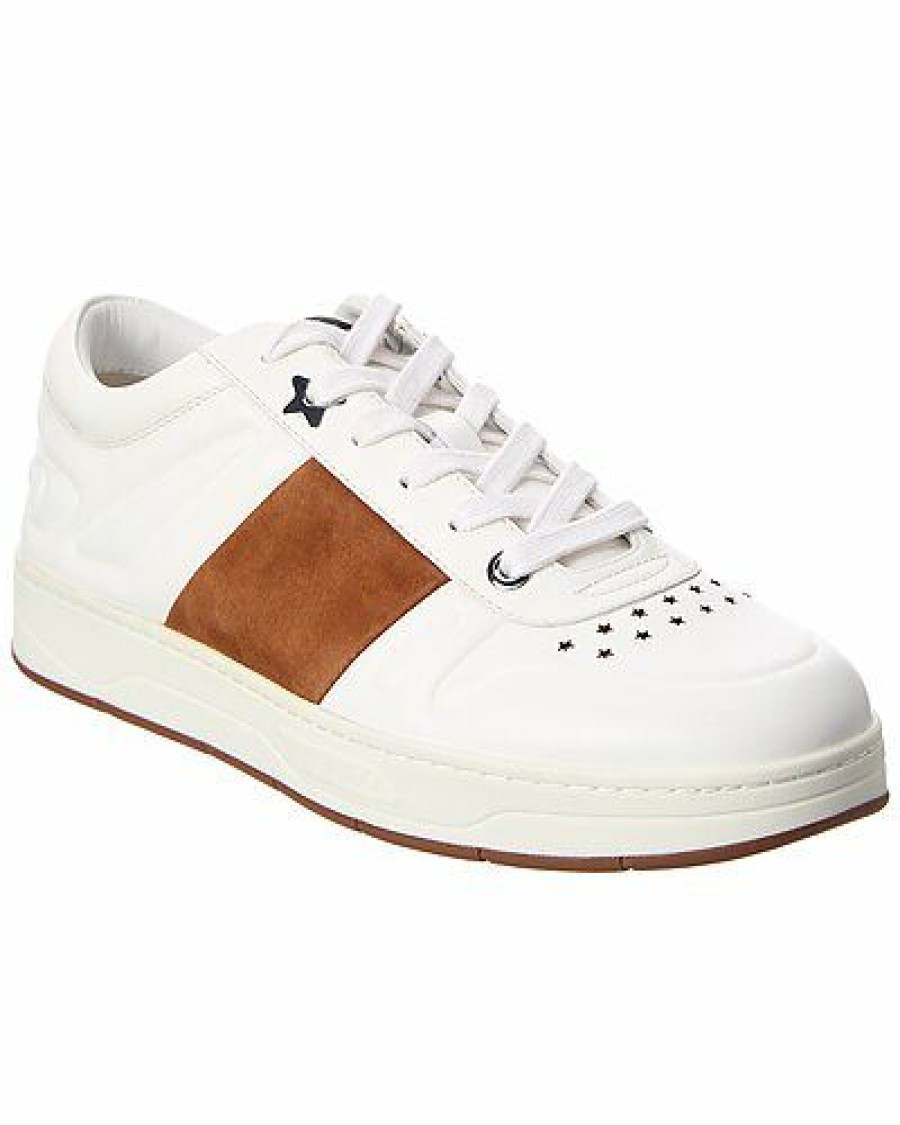 Fashion Sneakers * | Jimmy Choo Cut Price Hawaii/M Leather & Suede Sneaker Men