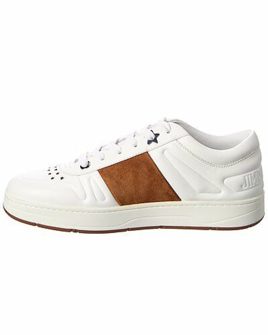 Fashion Sneakers * | Jimmy Choo Cut Price Hawaii/M Leather & Suede Sneaker Men