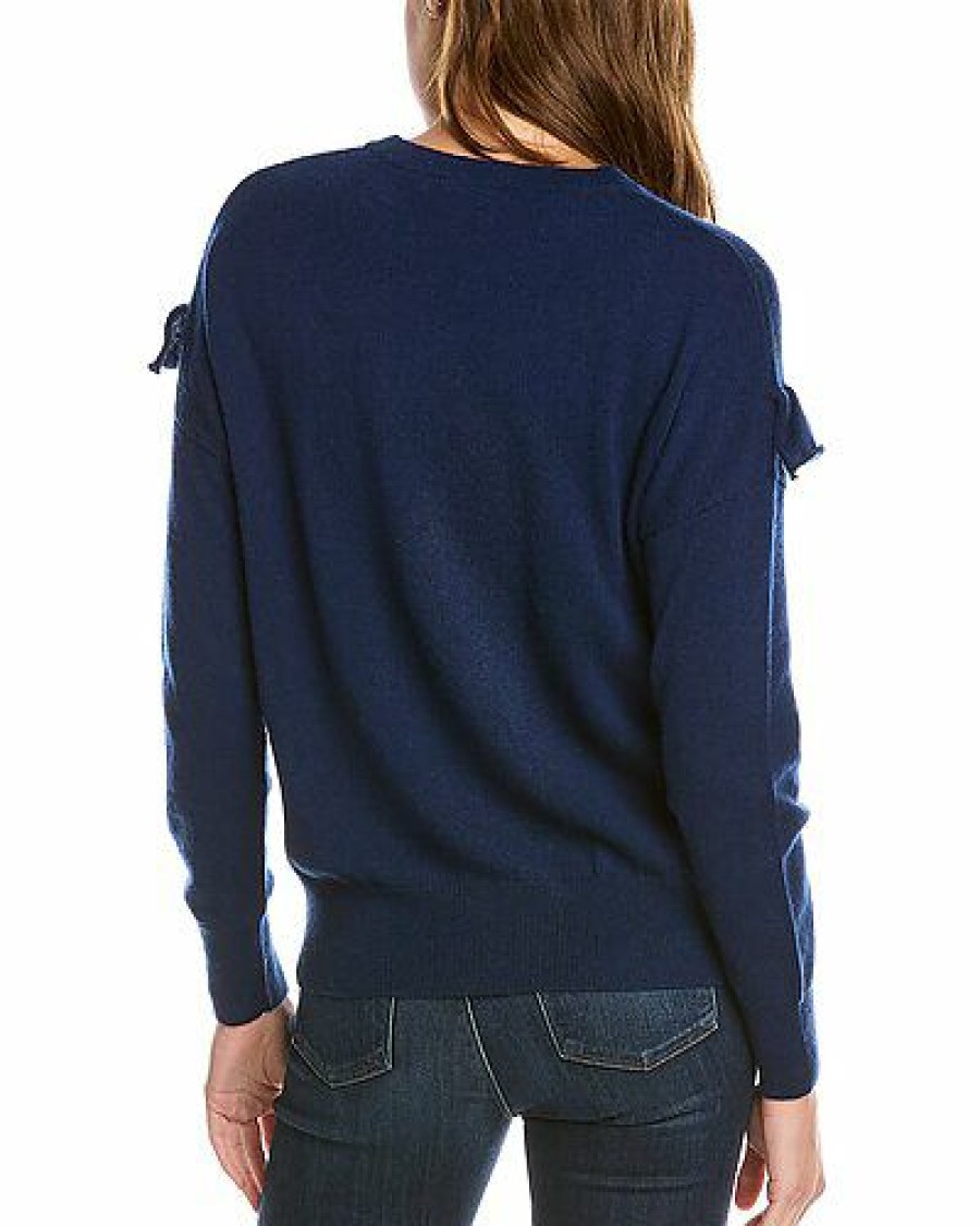 Sweaters * | Forte Cashmere Online Store Ruffle Trim Cashmere Sweater Women