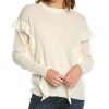 Sweaters * | Forte Cashmere Online Ruffle Trim Cashmere Sweater Women