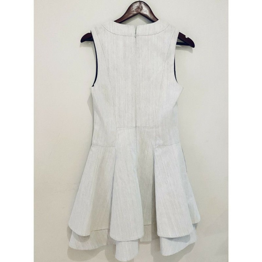 Clothes * | Derek Lam Dress Cotton In (Size S) Clearance Sale Grey