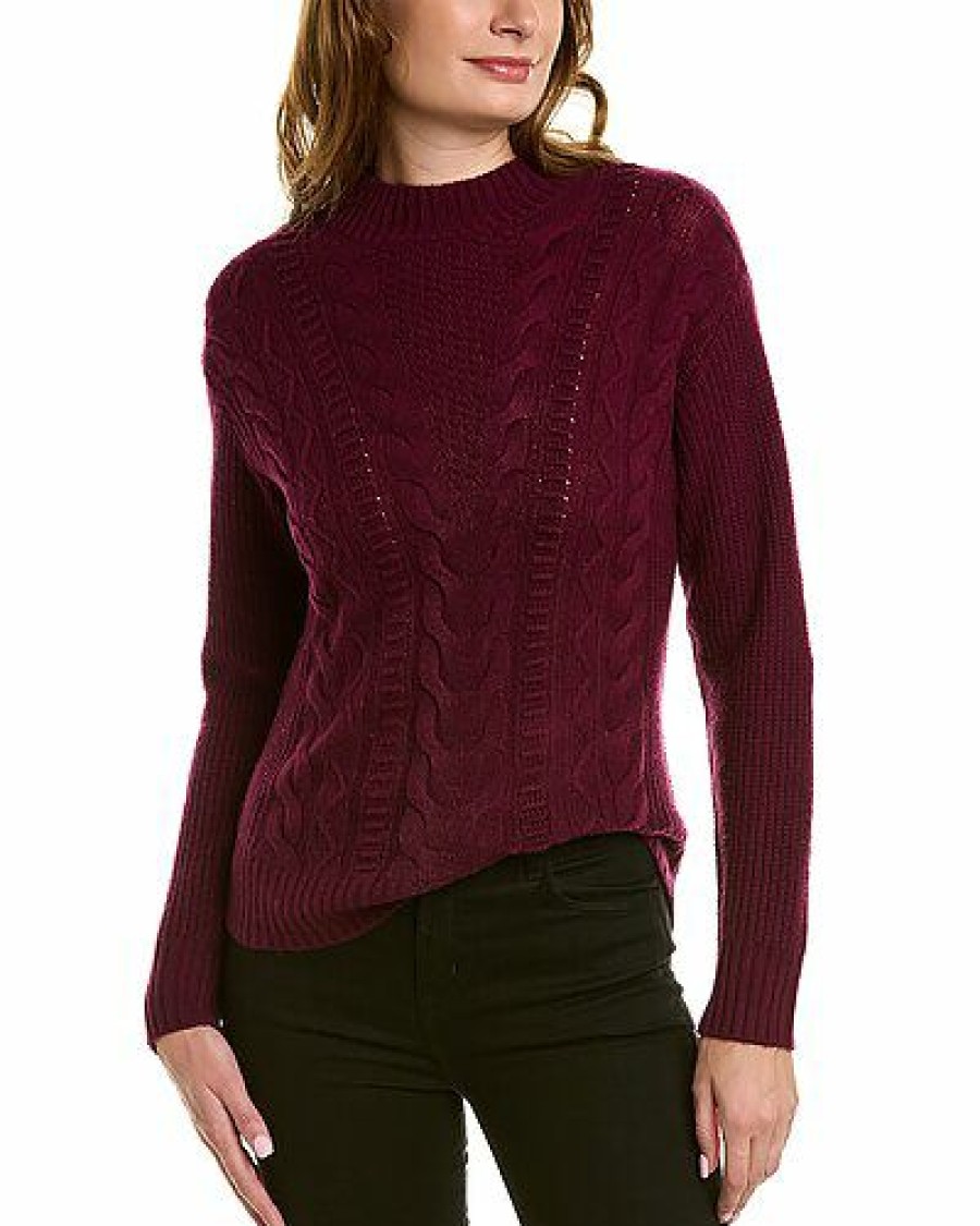 Sweaters * | Scott & Scott London New Mock Neck Wool & Cashmere-Blend Sweater Women