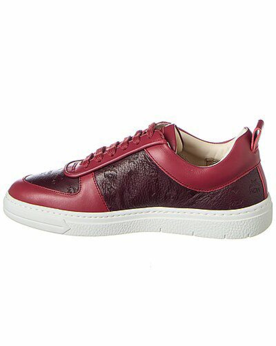 Fashion Sneakers * | Mcm Top Sellers Monogram Leather Sneaker Women