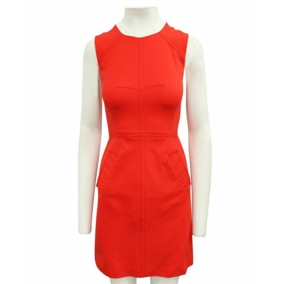 Clothes * | Derek Lam Dress Cotton In (Size Xxs) Original Orange