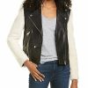 Outerwear * | Mackage Discount Online Baya Leather Moto Jacket Women