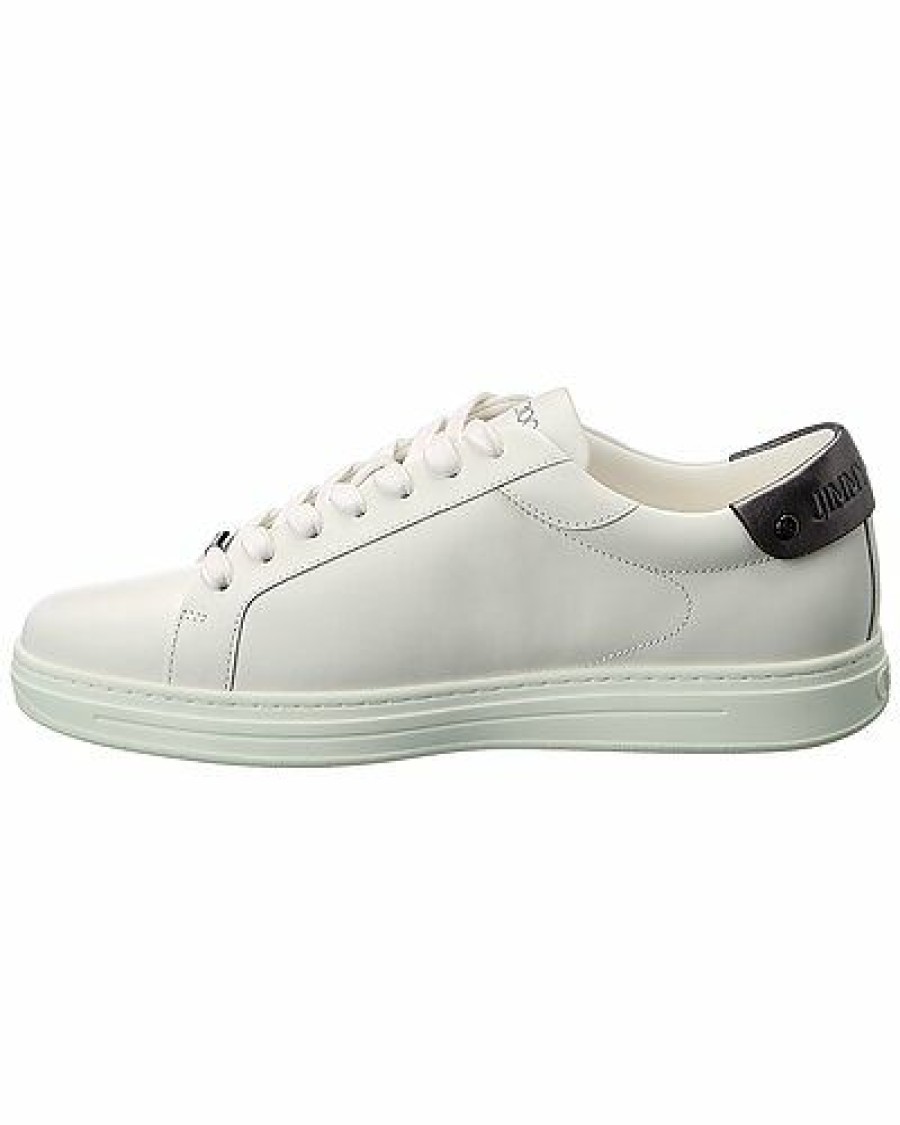 Fashion Sneakers * | Jimmy Choo Hot Sale Rome/M Leather Sneaker Men