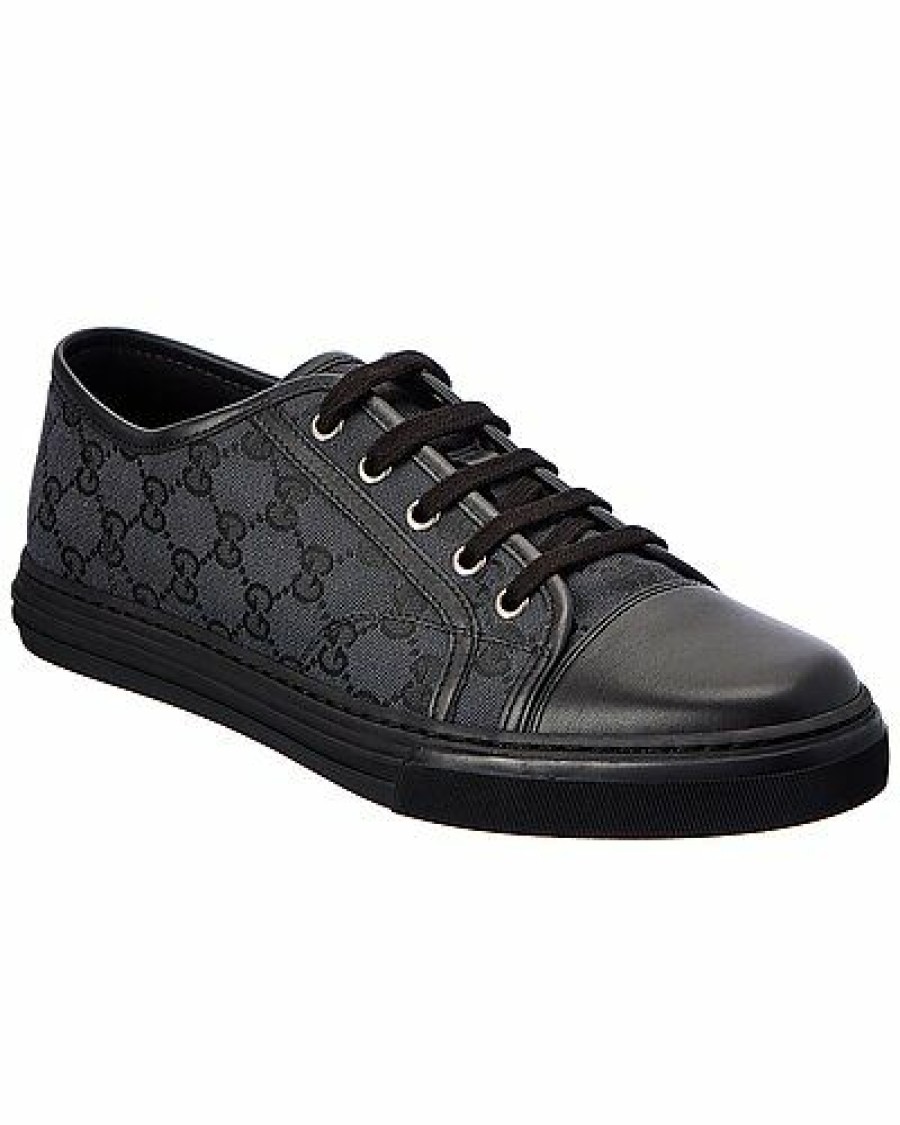 Fashion Sneakers * | Gucci Special Offers Gg Canvas & Leather Sneaker Men