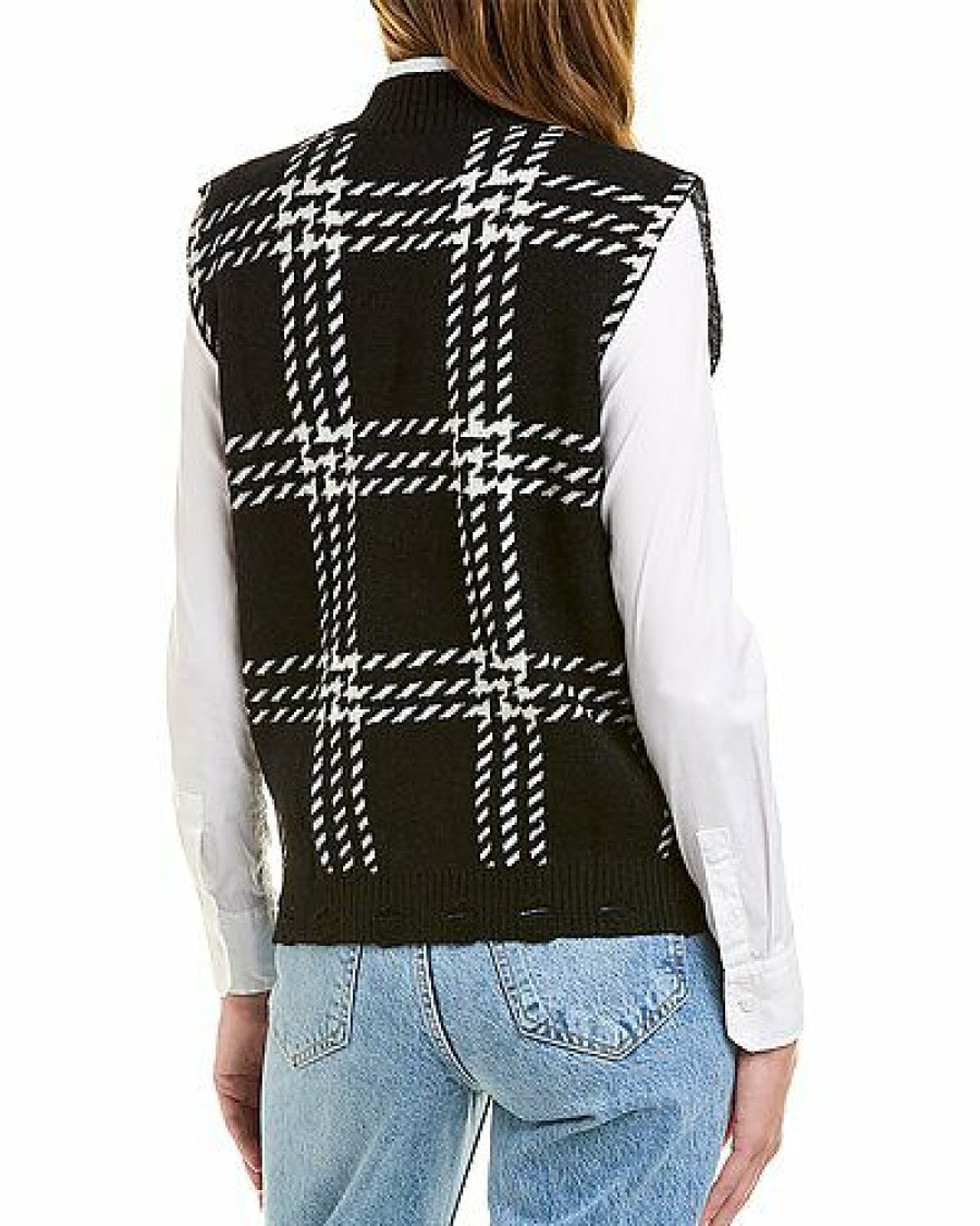 Sweaters * | Avantlook Premium Plaid Sweater Vest Women