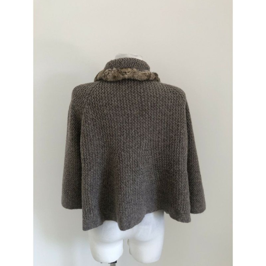 Clothes * | D. Exterior Knitwear Wool In (Size S) Reliable Quality Taupe