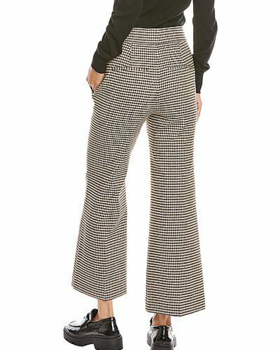 Clothes * | Rebecca Taylor Discount Online Check Linen-Blend Flare Pant Women