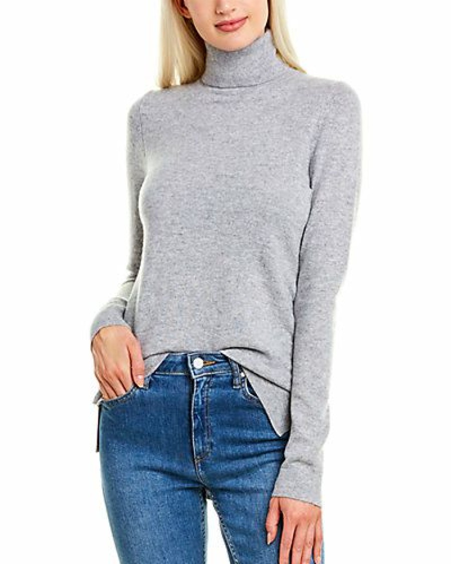 Sweaters * | Forte Cashmere New Itted Cashmere Turtleneck Sweater Women