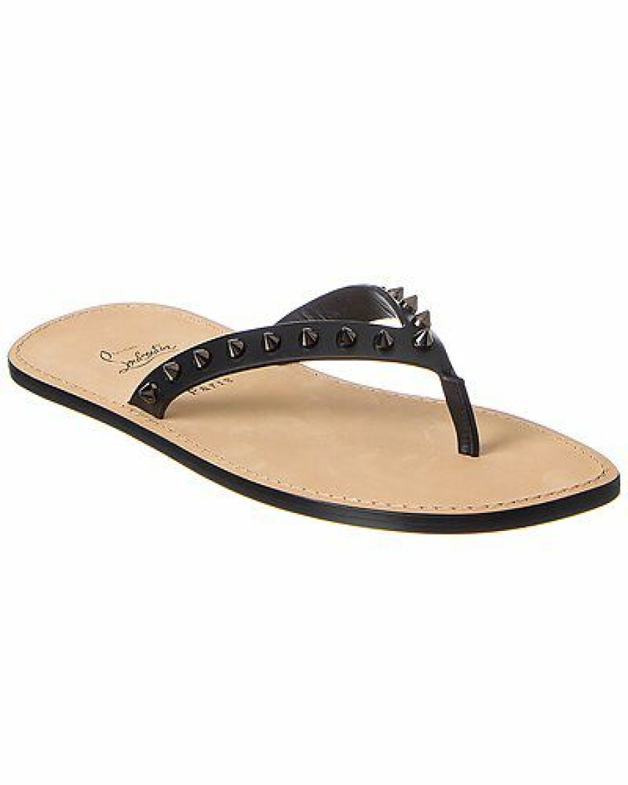 Sandals * | Christian Louboutin Wholesale Loulight Leather Flip Flop Men