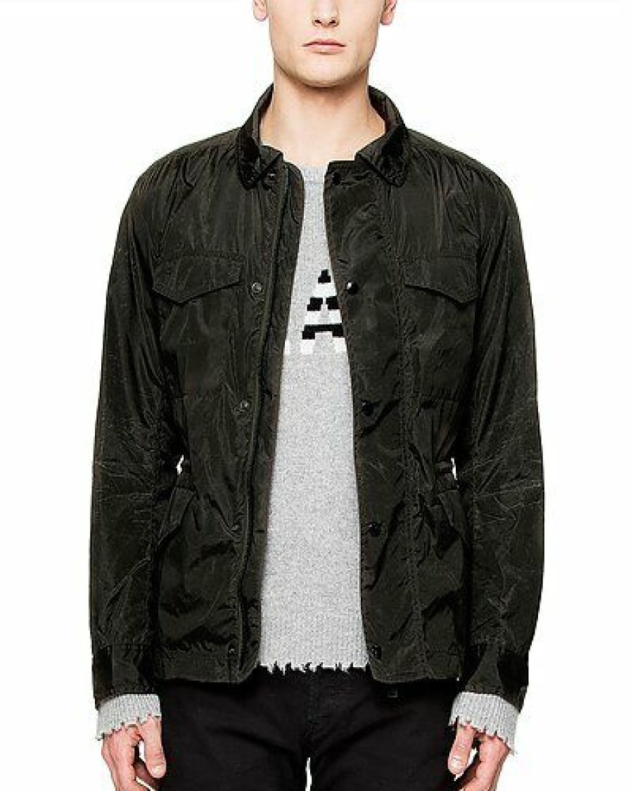 Outerwear * | Zadig & Voltaire Online Store Bathew Blouson Wax Jacket Men