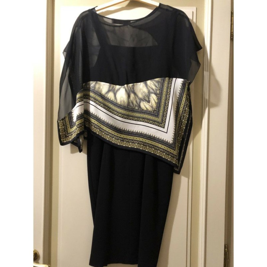 Clothes * | D. Exterior Dress Silk In (Size M) Cut Price Black