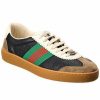 Fashion Sneakers * | Gucci Special Web Leather & Suede Sneaker Men