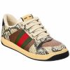 Fashion Sneakers * | Gucci Attractive Screener Python-Embossed Leather Sneaker Men