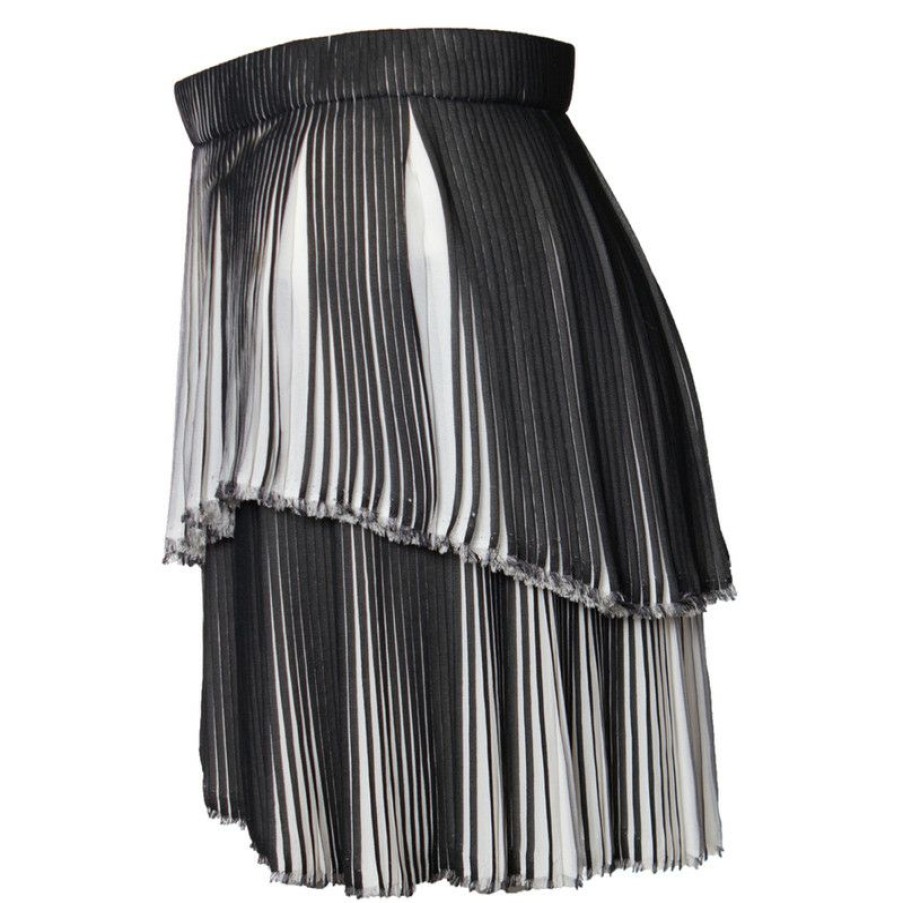 Clothes * | Designers Remix Skirt(Size Xs) Best Sale Black / White