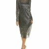 Clothes * | Bcbgmaxazria Bargain Sale Metallic Midi Dress Women