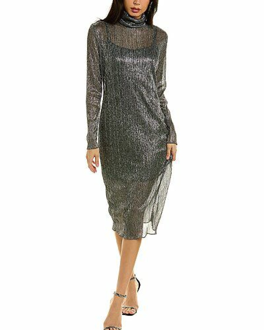 Clothes * | Bcbgmaxazria Bargain Sale Metallic Midi Dress Women