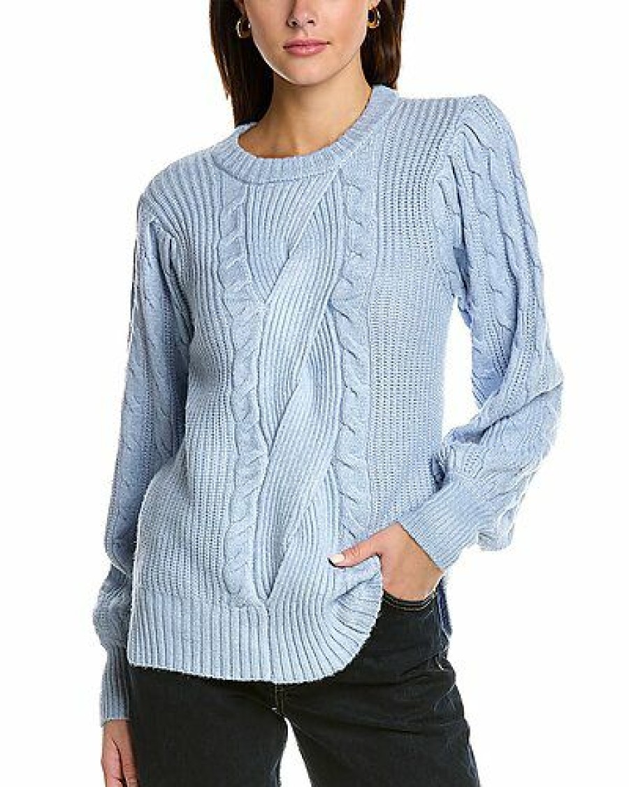 Sweaters * | Design History Flash Sale Puff Sleeve Sweater Women