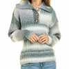 Sweaters * | Design History Hot Sale 1/4-Button Sweater Women