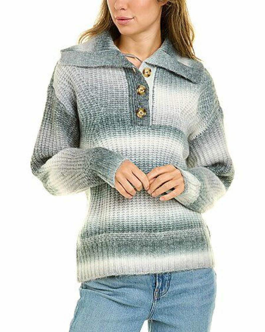 Sweaters * | Design History Hot Sale 1/4-Button Sweater Women