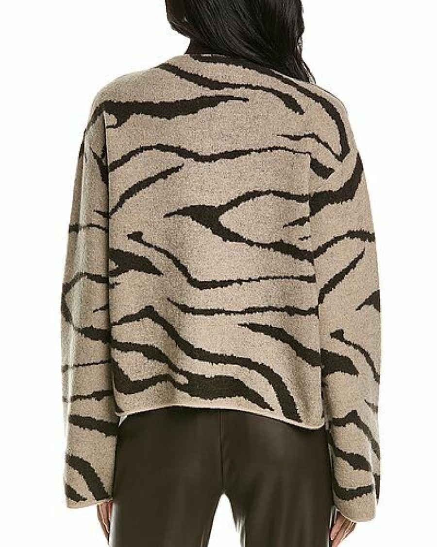 Outerwear * | Rebecca Taylor Discount Online Zebra Jacquard Cropped Wool Jacket Women