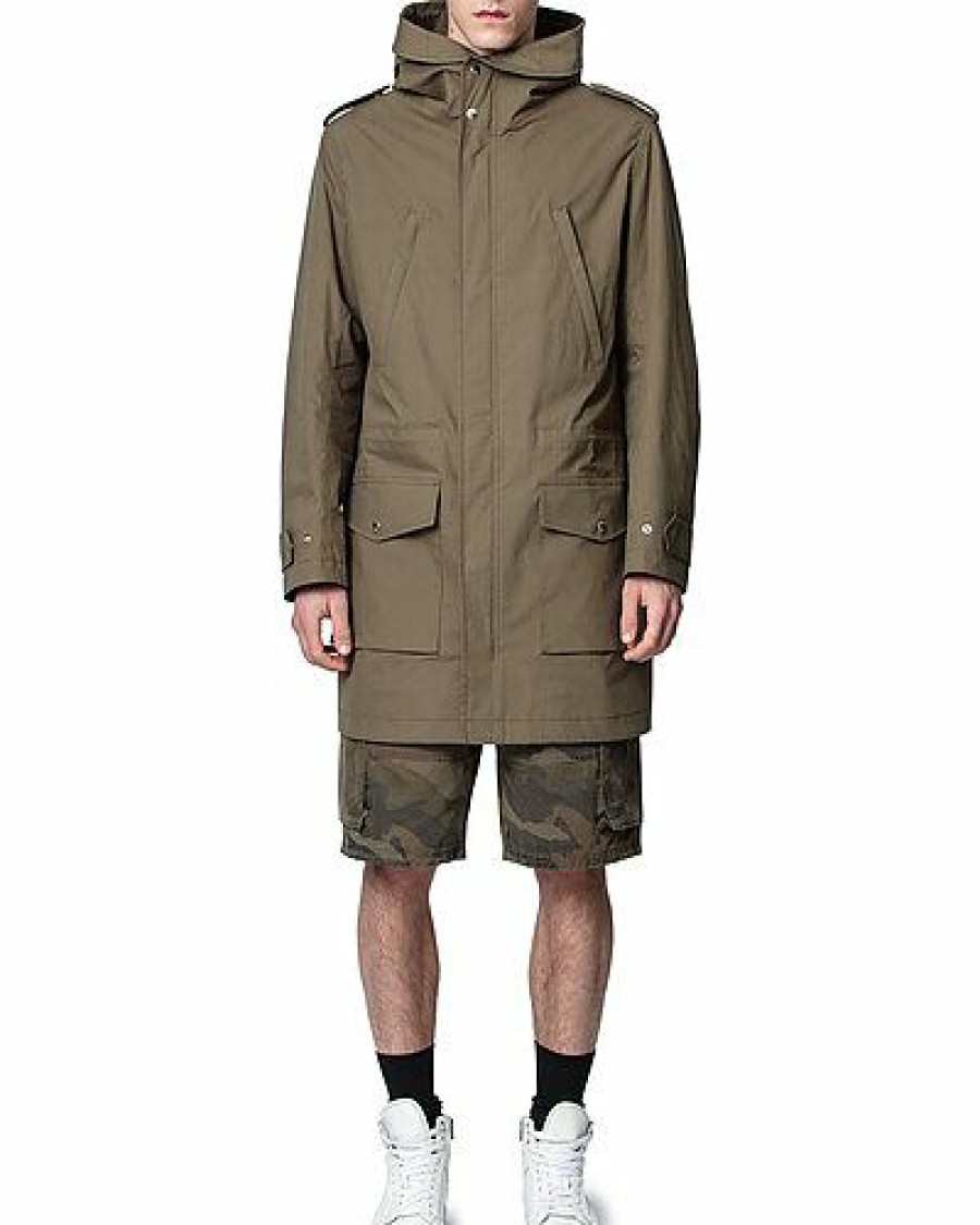 Outerwear * | Zadig & Voltaire Limited Edition Kangou Soft Parka Coat Men