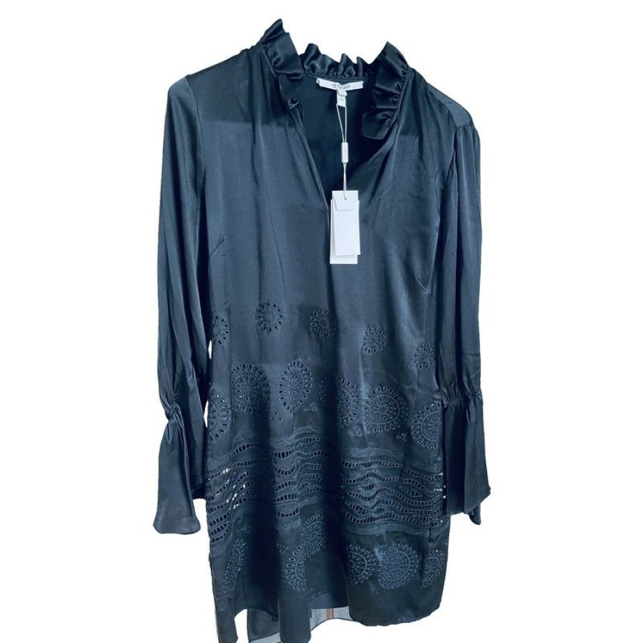 Clothes * | Derek Lam Dress Silk In (Size M) Reliable Quality Black