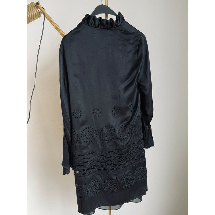 Clothes * | Derek Lam Dress Silk In (Size M) Reliable Quality Black