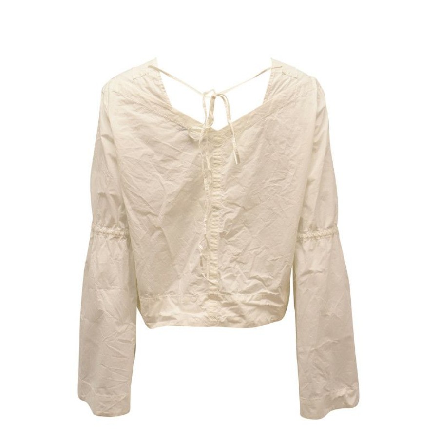 Clothes * | Derek Lam Top Cotton In (Size M) Closeout Sale White